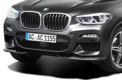 AC Schnitzer Front Lip Splitter Set for BMW X4 G02 M Sport Bumper (2018-2024) - Lower Bumper Spoiler Extensions / Front Apron Valance Trims - Paintable PU-RIM, OEM-Style Fit