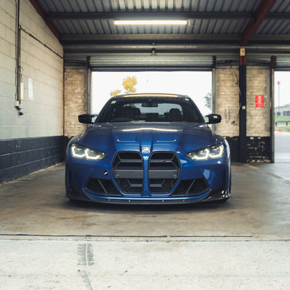 BMW M3/M4 2021+ G80 G82 G83 CSL Style Gloss Carbon Fibre/Carbon Fiber Kidney Grille | Front Bumper Grill Upgrade – CT Carbon Pre-Preg G8X Nose Panel Intake Surround Mesh Replacement