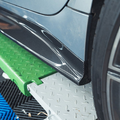 CT Carbon Pre-Preg Carbon Fibre/Carbon Fiber Side Skirt Replacement V3 for BMW M3 G80 Saloon (2021+) & G81 Touring (2022+) – Aero Sills, Side Skirt Extensions, Side Blades, Rocker Panel/Sill Extensions (Dry Carbon)