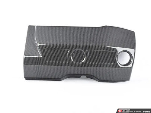 Turner Motorsport Carbon Fibre Engine Cover for BMW N55 – Gloss 2x2 Twill Weave Under‑Bonnet/Underhood Engine Bay Top Shroud – Fits F22/F23 M235i, F30 335i, F32/F33/F36 435i, F87 M2 – OEM‑Style Beauty Cover