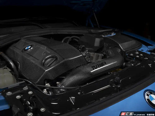 Turner Motorsport Carbon Fibre Engine Cover for BMW N55 – Gloss 2x2 Twill Weave Under‑Bonnet/Underhood Engine Bay Top Shroud – Fits F22/F23 M235i, F30 335i, F32/F33/F36 435i, F87 M2 – OEM‑Style Beauty Cover