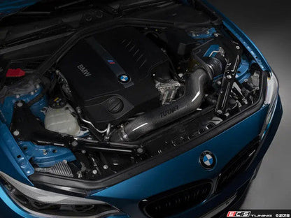 Turner Motorsport Gloss Carbon Fibre/Fiber Open Cold Air Intake Induction Kit for BMW N55 3.0L Turbo (F22 M235i, F30 335i, F32 435i, F87 M2) – Performance Open Cone CAI, Airbox Delete, Direct-Fit