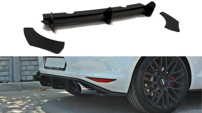 Maxton Design - Rear Diffuser & Rear Side Splitters VW GOLF MK7 Pre Facelift GTI