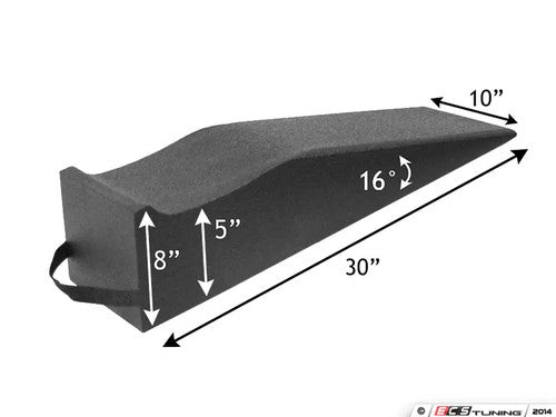 Schwaben Low Profile Car Ramps - Pair | Lightweight Plastic Wheel Risers for Low & Sports Cars and Lowered Vehicles | Non-slip Solid Core Garage/Driveway Service Ramps for Oil Changes | 30in, 8in Tyre Width, 3000lb Capacity