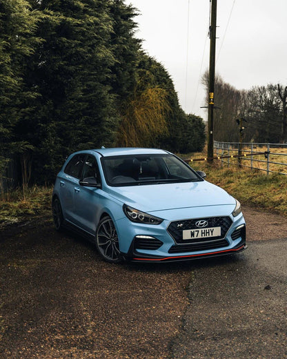 HYUNDAI I30 N EVO-1 GLOSS BLACK FRONT SPLITTER BY ZAERO (2018+, PD)