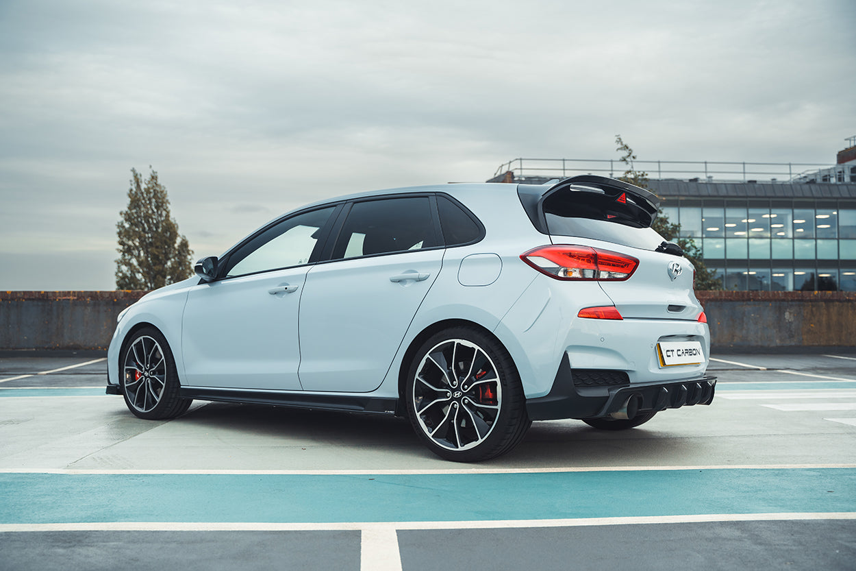 Hyundai i30 N (i30N) Pre-Facelift Carbon Fibre Body Kit – CT Design Aero Package 2017–2020 | Front Lip Splitter, Rear Diffuser, Side Skirts, Boot Spoiler | Carbon Fiber Exterior Styling PFL UK
