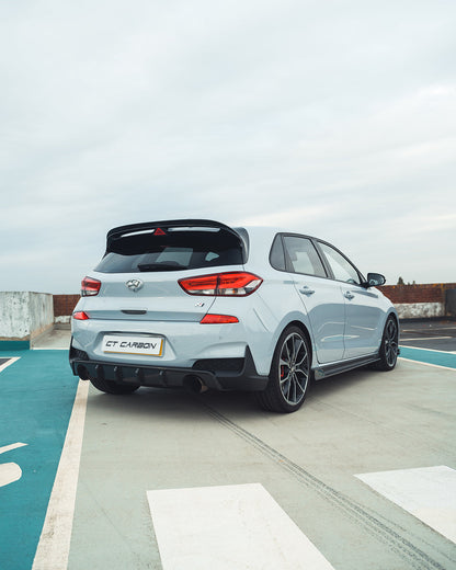 Hyundai i30 N (i30N) Pre-Facelift Carbon Fibre Body Kit – CT Design Aero Package 2017–2020 | Front Lip Splitter, Rear Diffuser, Side Skirts, Boot Spoiler | Carbon Fiber Exterior Styling PFL UK