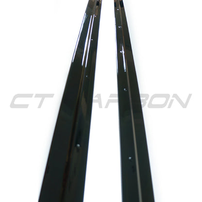 BMW X5 F15 2014-2018 Piano Gloss Black Full Length Side Skirts - Side Extensions, Sill Extensions, Rocker Panel Extensions, Body Kit Side Lips | CT Carbon BLAK