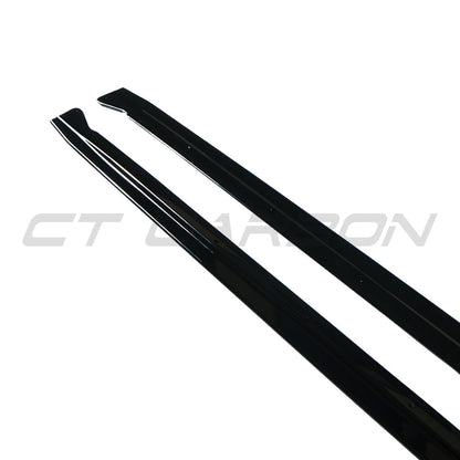 BMW X5 F15 2014-2018 Piano Gloss Black Full Length Side Skirts - Side Extensions, Sill Extensions, Rocker Panel Extensions, Body Kit Side Lips | CT Carbon BLAK