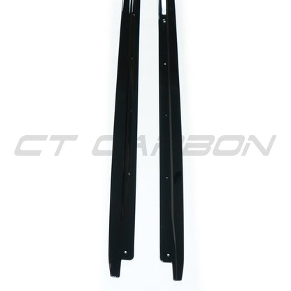 BMW X5 F15 2014-2018 Piano Gloss Black Full Length Side Skirts - Side Extensions, Sill Extensions, Rocker Panel Extensions, Body Kit Side Lips | CT Carbon BLAK