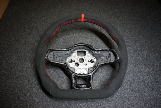 Volkswagen Polo MK6 AW1 Bespoke Custom Alcantara / Leather Steering Wheel (CUSTOM / GTI / R Line / GT 2018 - 2021 Models)