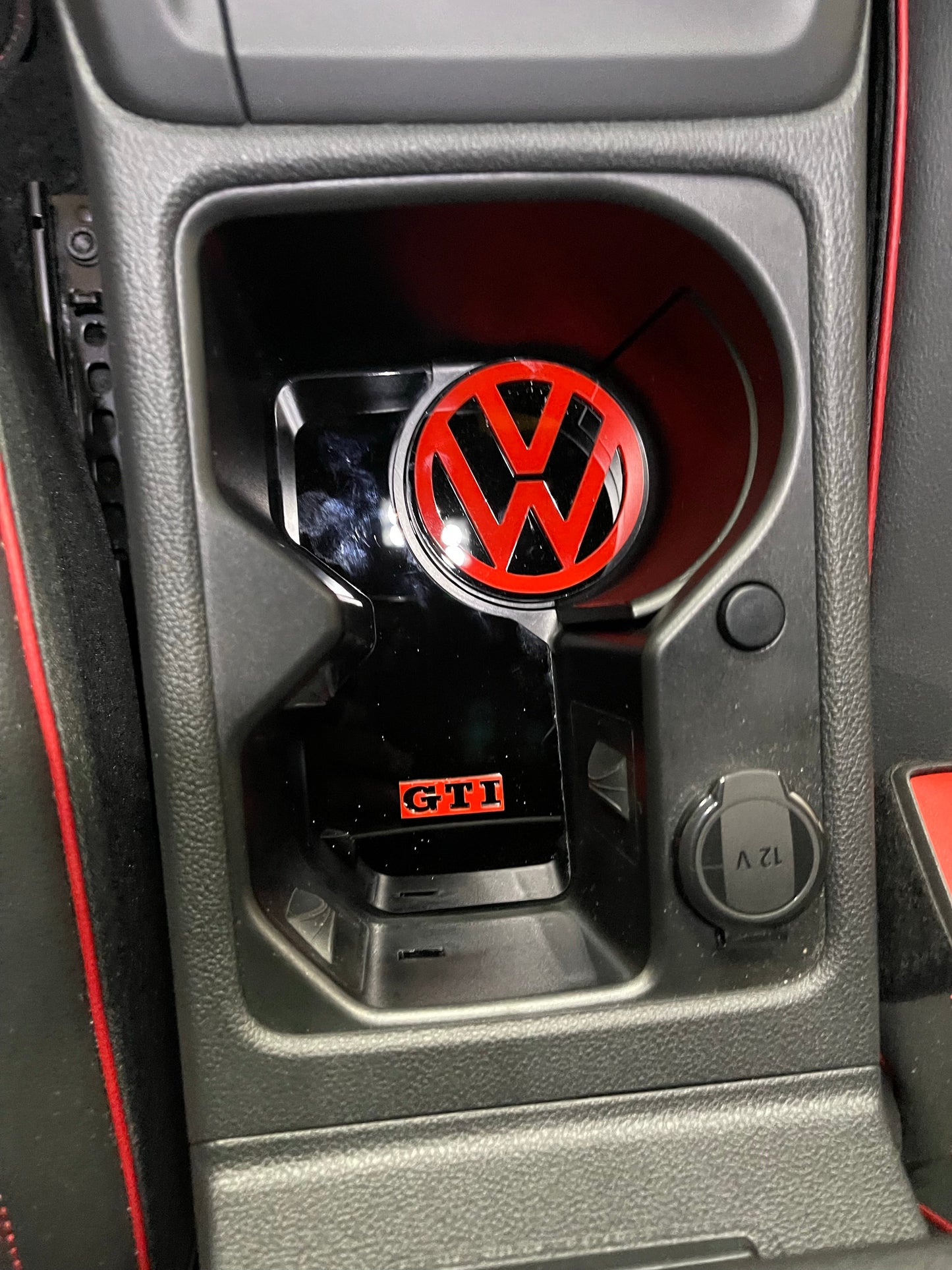 VW Golf MK8 - Cup Holder Inserts With Logo