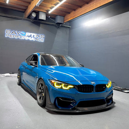 BMW M3 F80 & M4 F82/F83, 4 Series F32/F33 CSL Yellow DRL Module Set | Pre-LCI & LCI 2014-2020 | Xenon & LCI2 Ikon Non-Adaptive | CSL Style Yellow Angel Eyes Daytime Running Lights