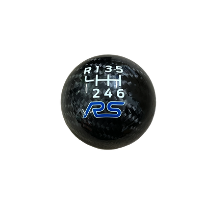 Genuine Carbon Fibre Gear Knob with RS Logo – Fits Most Ford Models