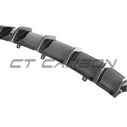 Audi RS6/RS7 C8 Rear Diffuser / Valance / Apron – Pre-Preg Dry Carbon Fibre (Fiber) Rear Bumper Insert Splitter/Skirt by CT Design (2021+ RS6 Avant & RS7 Sportback)