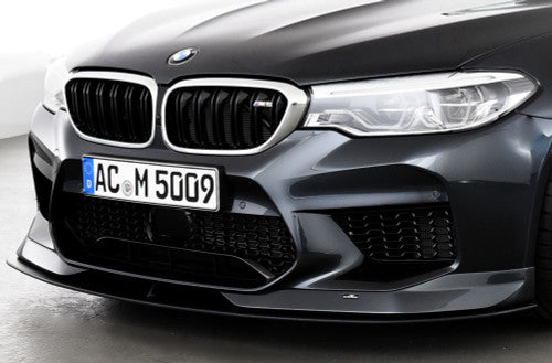 AC Schnitzer Front Lip Splitter / Chin Spoiler for BMW M5 F90 (2018-2023) - Front Bumper Lip, Valance Extension, Air Dam Upgrade (PU with Carbon Center) - Compatible with AC Schnitzer Carbon Front Spoiler Elements - Matte or Gloss Black