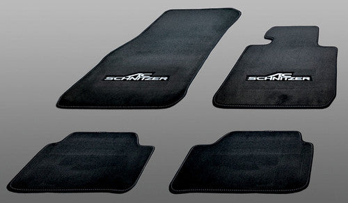 AC Schnitzer Velour Carpet Floor Mats for BMW 7 Series F01/F02 LWB Long Wheel Base RHD (2008–2015) – Tailored Fit Deep Black Plush Car Mats, Extended Wheelbase Limousine, Front & Rear Set, OEM-Style Embroidered, UK Right-Hand Drive