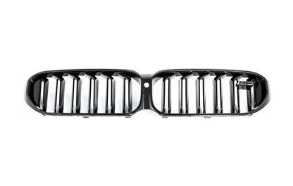 BMW M8 F91 F92 F93 Gloss Black Carbon Fibre/Carbon Fiber Kidney Grilles (2018+) – Genuine BMW M Performance OEM Front Radiator Grill Upgrade/Replacement for 8 Series M8 Coupe, Convertible & Gran Coupe – F9x – 51712462820 51712462821