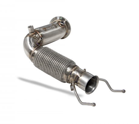 Scorpion Turbo Downpipe/Front Pipe for BMW M135i xDrive F40 (2020-2022) - GPF/OPF Compatible Turbo Outlet - High-Flow Sports Cat or Decat/Catless Primary Cat Replacement - B48 - Fits OEM or Scorpion Cat-Back