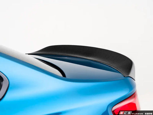 Turner Motorsport Carbon Fibre/Carbon Fiber High Kick Ducktail Boot/Trunk Lip Spoiler for BMW F22 2 Series Coupe 228i 230i M235i M240i & F87 M2/M2 Competition - Gloss 2x2 Twill Pre-Preg Rear Decklid Wing OEM+