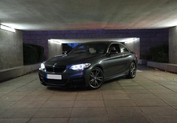 BMW F22 2 Series Front Splitter & Side Skirts (M235i/M240i Coupe) - Gloss Black ABS Front Lip + Side Skirt Extensions - M Performance Style OEM+ Body/Aero Kit - Hardware Included - UK Made