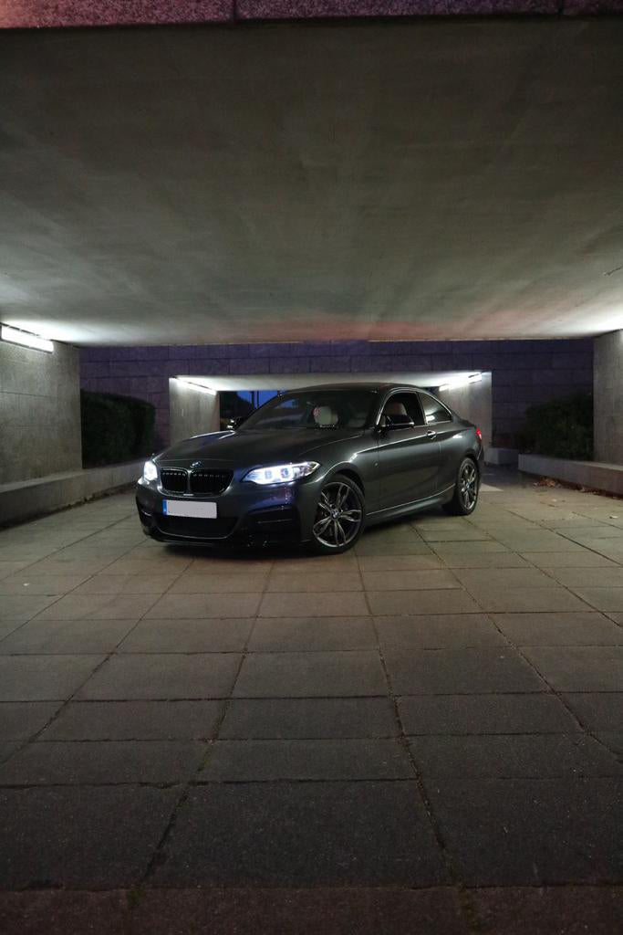 BMW 2 Series F22 Coupe Full Gloss Black Body Kit  Front Splitter, Side Skirts, Rear Diffuser, Boot Spoiler, Black Kidney Grilles & Mirror Caps  Fits M235i/M240i  OEM+ Aero Styling