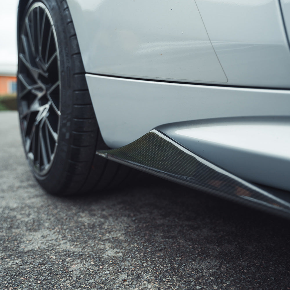 BMW M2 F87 & M2 Competition/M2C 2016-2021 Carbon Fibre/Carbon Fiber Side Skirts - MT Style Side Skirt Extensions Rocker Splitters Side Blades Aero Sill Extensions