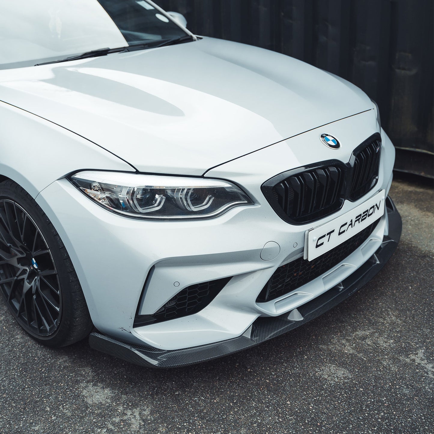 BMW M2 Competition F87 Front Lip Splitter – 3D Style Carbon Fibre/Carbon Fiber Chin Spoiler by CT Carbon (2018+) M2C Front Bumper Lip, Aero Lip, Front Air Dam, Valance