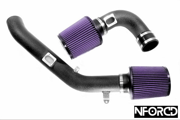 BMW M3/M4 F80 F82 (F8X) S55 Twin-Turbo Cold Air Intake & Induction Kit / Intake System - Aluminium Crackle-Black Induction Pipes with Osprey High-Flow Washable Cone Filters | Performance Air Filter Upgrade