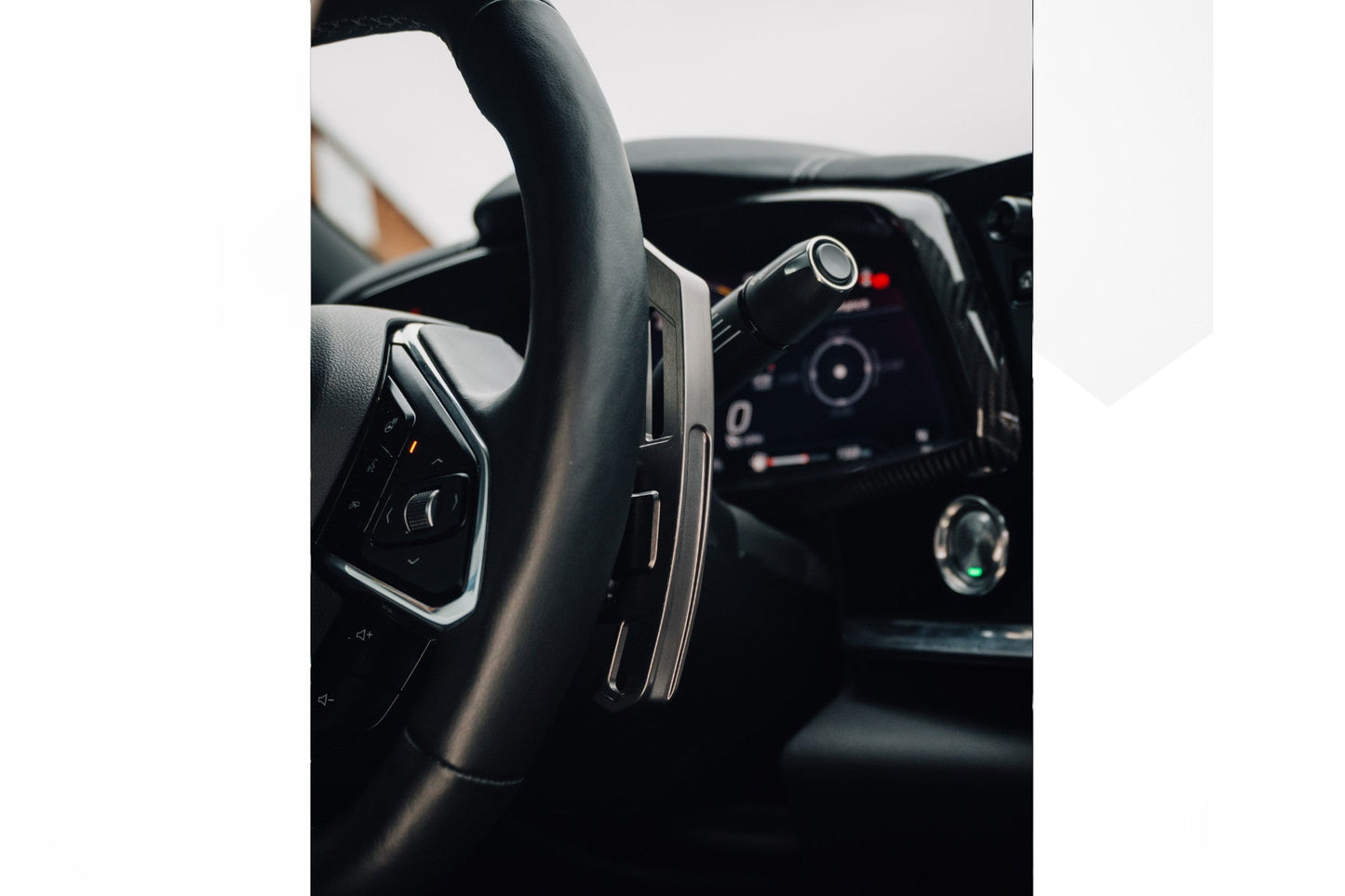 MAED Magnetic Paddle Shifters for Chevrolet Corvette C8 Stingray - CNC Billet Aluminium Gear Paddles, Anodised, Clicky Magnet Detent, Direct-Fit Steering Wheel Shift Levers/Blades, Plug-and-Play Replacement Performance Upgrade UK