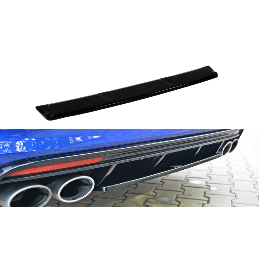 Maxton Design - Golf R MK7 Estate (WITHOUT VERTICAL BAR) (2013-2016) Central Rear Splitter