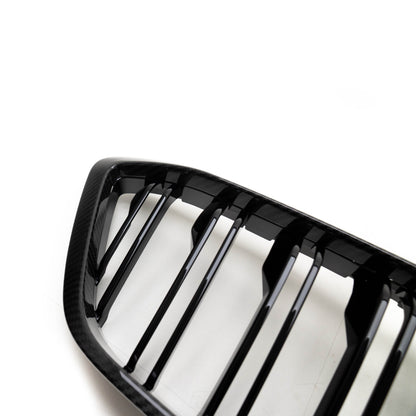 MHC+ BMW F87 M2 Competition Premium Front Grille In Pre Preg Carbon Fibre & Gloss Black (2018-2020)