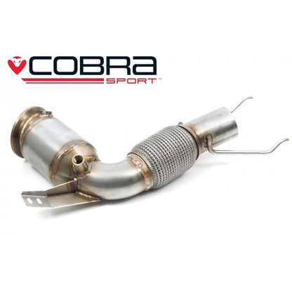 MINI Cooper JCW GP3 Mk3 F56 3" Downpipe - Cobra Sport UK Made 200 Cell Sports Cat or Decat (De-Cat) Turbo Front Pipe | High Flow Stainless TIG Welded Performance Exhaust | Stage 2 Turbo-Back Upgrade