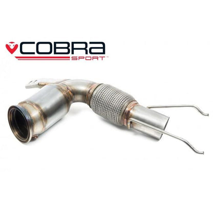 MINI Cooper JCW GP3 Mk3 F56 3" Downpipe - Cobra Sport UK Made 200 Cell Sports Cat or Decat (De-Cat) Turbo Front Pipe | High Flow Stainless TIG Welded Performance Exhaust | Stage 2 Turbo-Back Upgrade