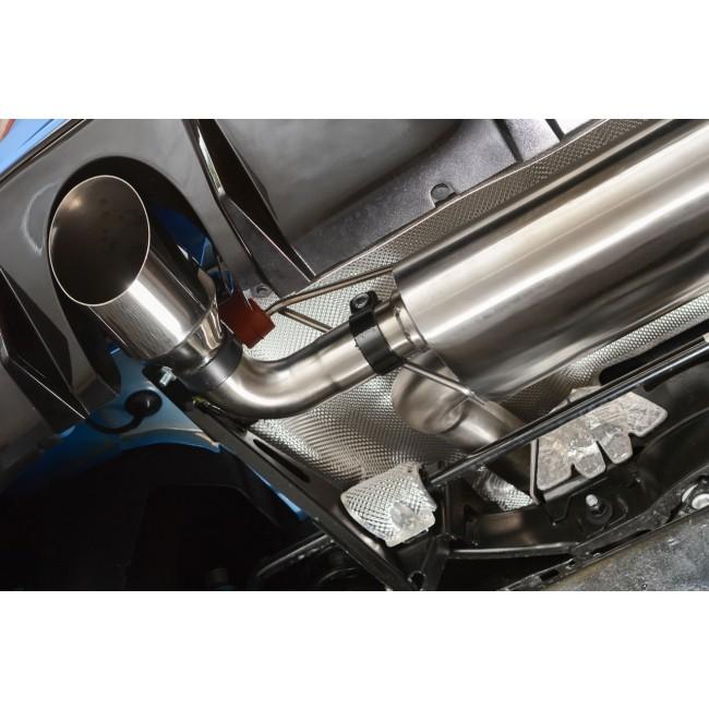 Ford Focus RS Mk3 2.3 EcoBoost (2016-2018) Turbo-Back / Cat-Back Exhaust System – 3" 76mm T304 Stainless Steel, Valved or Non-Valved, Resonated or Non-Resonated, Sports Cat or De