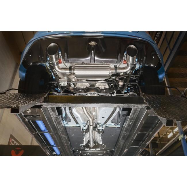 Ford Focus RS Mk3 2.3 EcoBoost (2016-2018) Turbo-Back / Cat-Back Exhaust System – 3" 76mm T304 Stainless Steel, Valved or Non-Valved, Resonated or Non-Resonated, Sports Cat or De