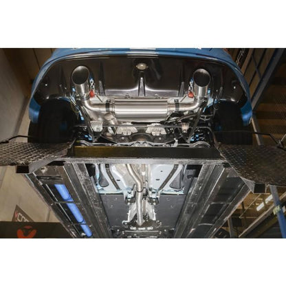 Ford Focus RS Mk3 2.3 EcoBoost (2016-2018) Turbo-Back / Cat-Back Exhaust System – 3" 76mm T304 Stainless Steel, Valved or Non-Valved, Resonated or Non-Resonated, Sports Cat or De