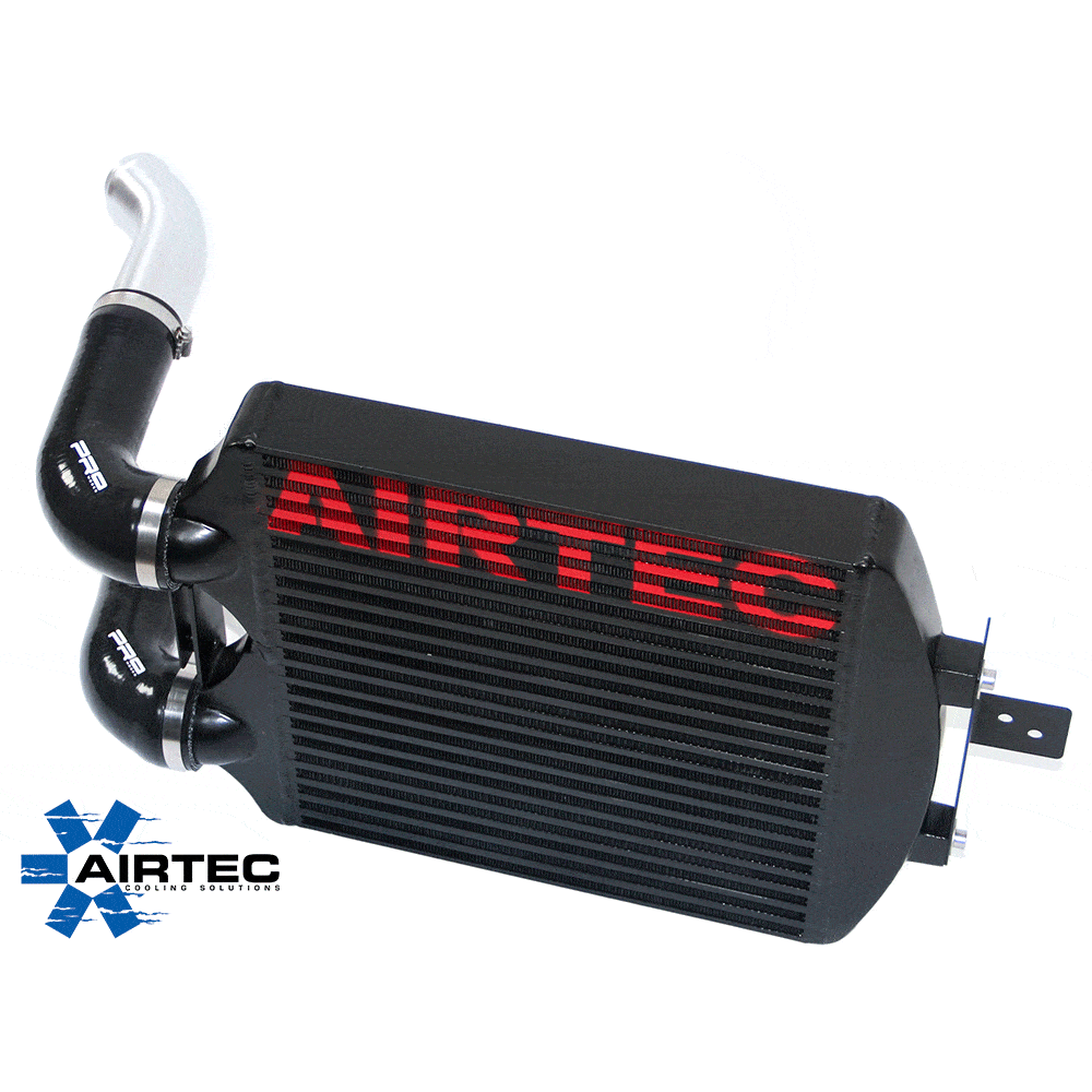 AIRTEC Motorsport Stage 2 Front Mount Intercooler (FMIC) for Ford Fiesta MK7 1.0 EcoBoost  60mm Bar-and-Plate Core, Direct-Fit Upgrade, Fits 100/125/135/140PS Red & Black Edition