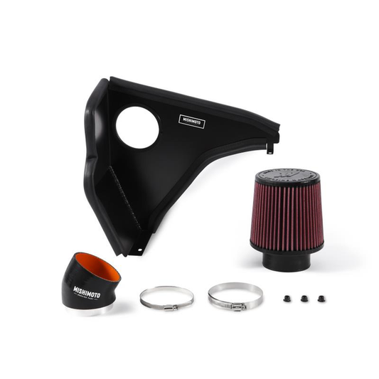 Mishimoto Induction Kit / Cold Air Intake CAI for BMW E46 330i 330ci 330xi 3.0 M54 (2001-2006) - Performance Airbox Delete with Heat Shield Cone Filter - Black - MMAI-E46-01BK