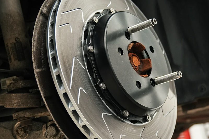 MMX 370x24mm 2-Piece Floating Slotted/Grooved Vented Rear Brake Discs/Rotors (Pair) for BMW F8X F80 M3, F82/F83 M4, F87 M2 & M2 Competition – Performance Upgrade, Direct Bolt-On, Track Day/Street