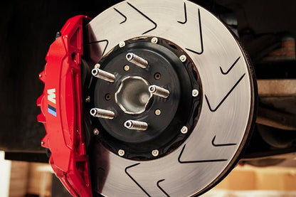 MMX 380mm Front Brake Discs/Rotors 2-Piece Floating Grooved/Slotted 380x36mm Pair for BMW G8x M2 M3 M4 (G80 G82 G83 G87) Performance Upgrade