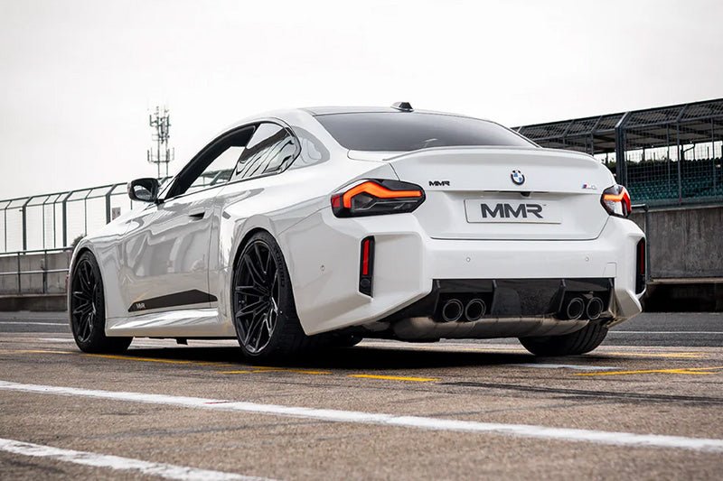 MMX HAS Height-Adjustable Lowering Springs for BMW G87 M2, G80/G81 M3, G82/G83 M4 (G8X) – Drop/Lowering Kit & Adjustable Spring Perch Set – EDC/Adaptive M Compatible Coilover Alternative – 20–45mm Front, 10–35mm Rear Ride Height – Stance Kit