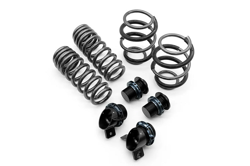 MMX HAS Height-Adjustable Lowering Springs for BMW G87 M2, G80/G81 M3, G82/G83 M4 (G8X) – Drop/Lowering Kit & Adjustable Spring Perch Set – EDC/Adaptive M Compatible Coilover Alternative – 20–45mm Front, 10–35mm Rear Ride Height – Stance Kit