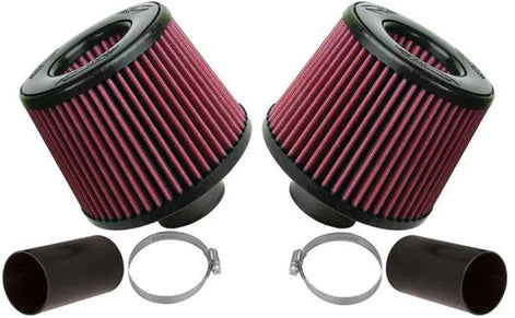 Burger Motorsports BMS N54 Twin/Dual Cone Intake DCI Induction Kit - Short Ram/Cold Air Performance Air Intake for BMW 135i 335i 535i Z4 1M | E82 E88 E90 E91 E92 E93 E60 E61 E89 | High Flow S&B Filters | N54 3.0L Twin Turbo