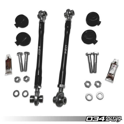 034Motorsport Billet Adjustable Front Sway/Anti-Roll/Stabilizer Bar End Link Kit - BMW E9X 3 Series Non-M (E90 E91 E92 E93) Drop Links | Spherical Bearing Heavy Duty ARB Link Rods | OE 31 35 6 765 933