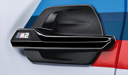 BMW M2 F87 M Performance Gloss/Piano Black Side Vents - Air Breather Set (Pair) | OEM Side Gills/Gill Covers/Fender Wing Vents/Air Outlet Trim with M2 Badge - Genuine BMW Exterior Upgrade 2016-2021