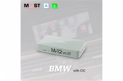 Mr12Volt P2000-CICMM BMW CIC/CIC MID MOST Bus Apple CarPlay & Android Auto Retrofit (Wireless) with OEM Mic & iDrive Control - 1 Series E8x, 3 Series E9x, 5 Series E60/E61/F10/F11,