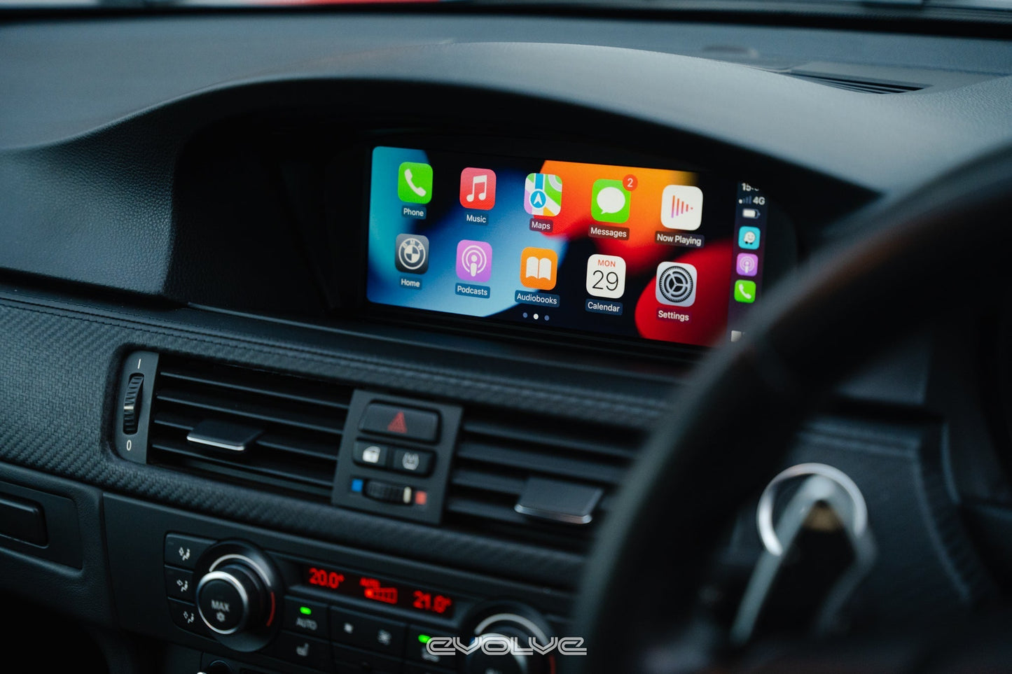 Mr12Volt P2000-CICMM BMW CIC/CIC MID MOST Bus Apple CarPlay & Android Auto Retrofit (Wireless) with OEM Mic & iDrive Control - 1 Series E8x, 3 Series E9x, 5 Series E60/E61/F10/F11,