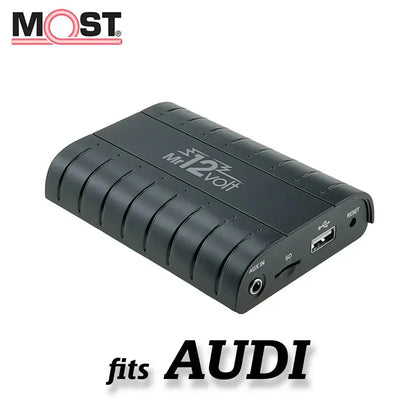 Mr12Volt P600 MOST Fibre Optic Bluetooth Adapter Interface for Audi MMI 2G Basic & High - A4 A5 A6 A8 Q7 (2002-2009) - Music Streaming & Hands-Free Calling - USB/microSD/AUX - OEM Plug & Play Retrofit