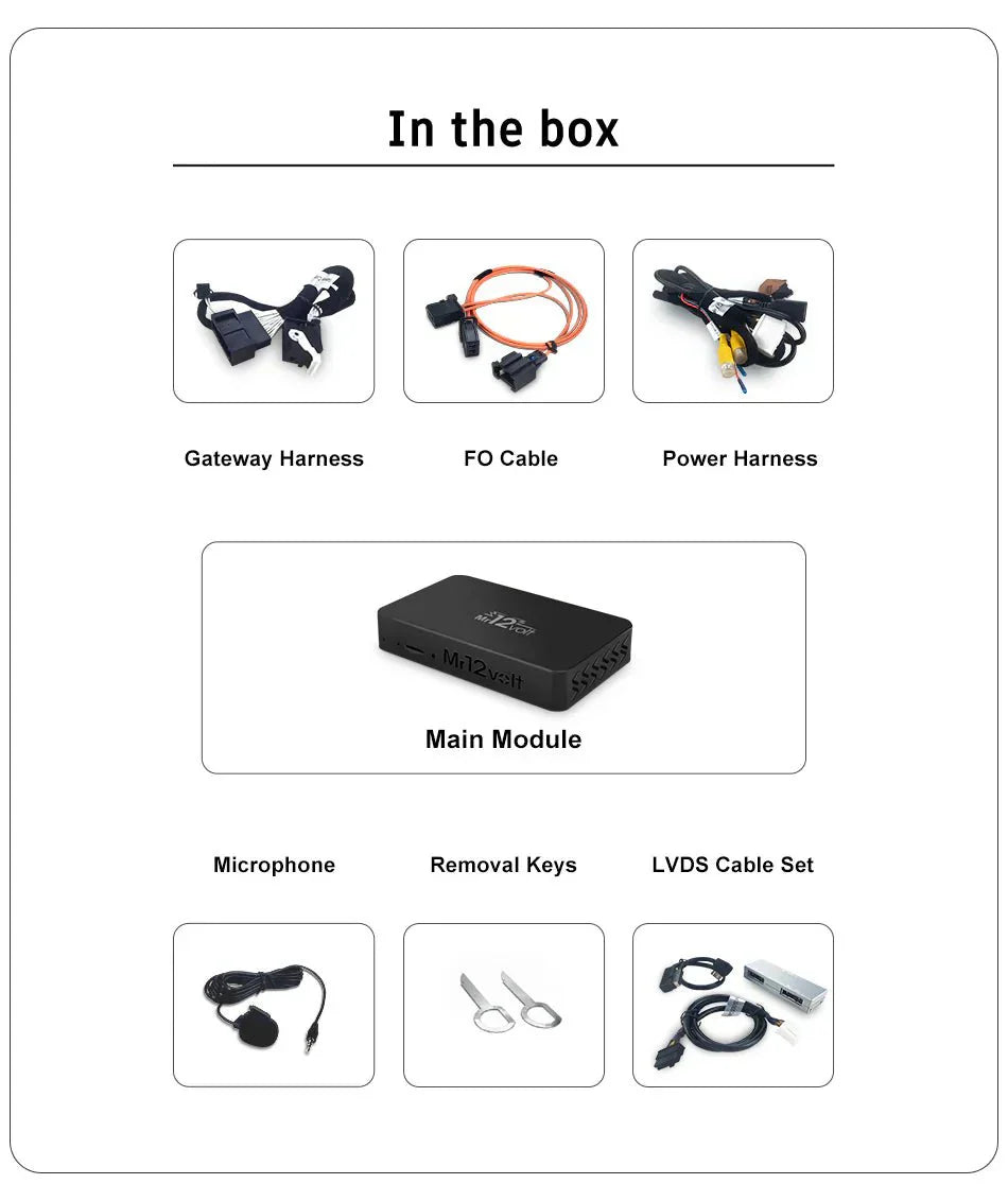 Mr12Volt P2000 LIGHTS 2G26ML Audi A6 A8 Q7 MMI 2G High CarPlay & Android Auto Interface (2004-2009) - Wireless/Wired, Plug & Play MOST, Bluetooth, USB, Camera Support